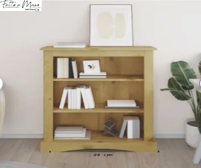 ESTANTE DE LIVROS BAIXA RUSTICA